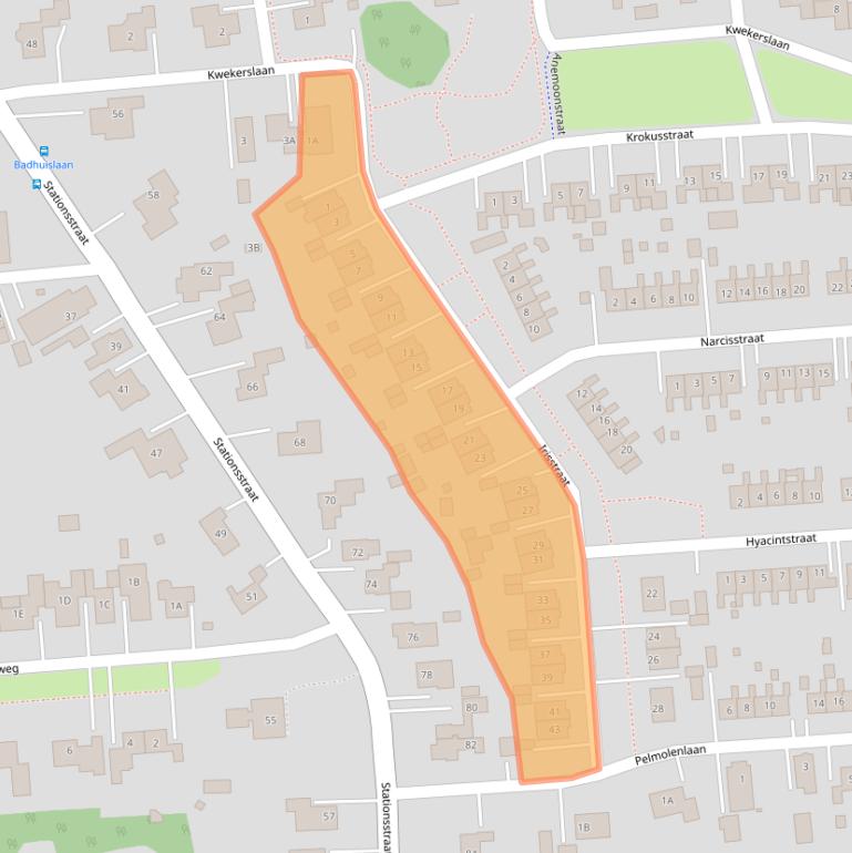 Kaart van postcodegebied 9679GC.