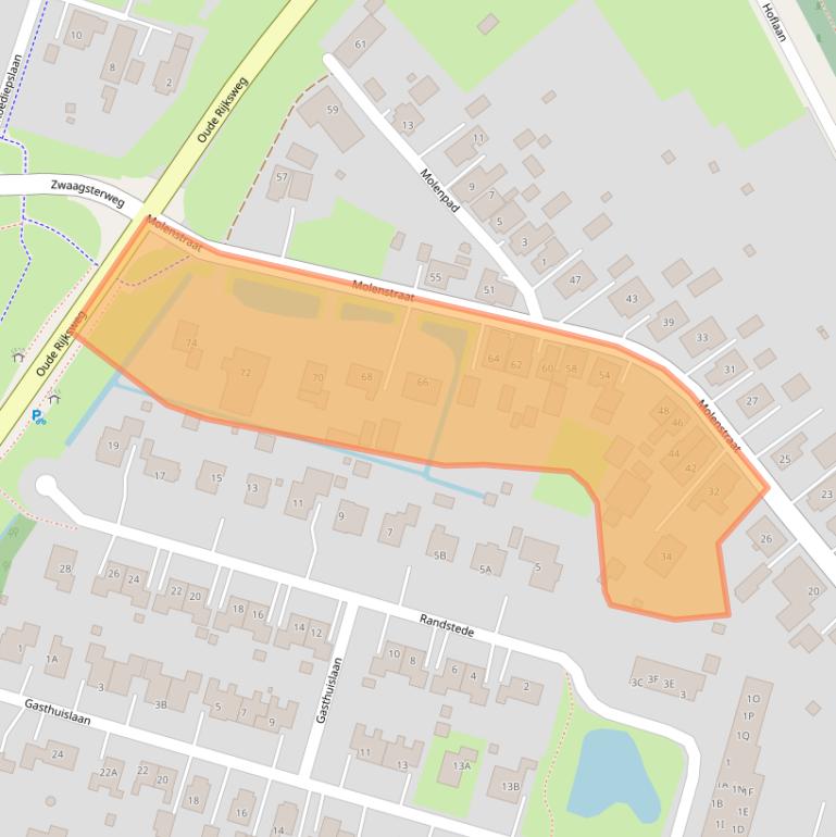 Kaart van postcodegebied 9679KD.