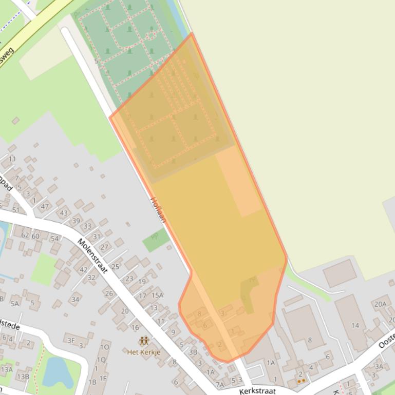 Kaart van postcodegebied 9679KH.