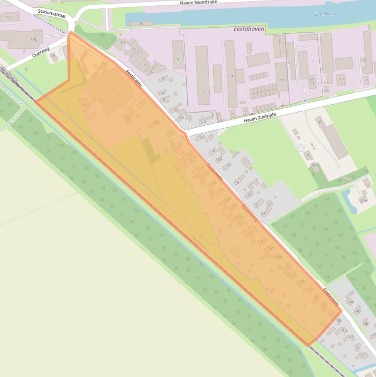 Kaart van postcodegebied 9679TG.