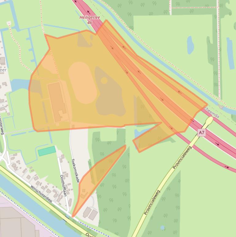 Kaart van postcodegebied 9679TV.
