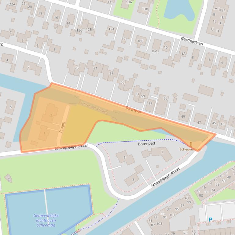 Kaart van postcodegebied 9679ZK.