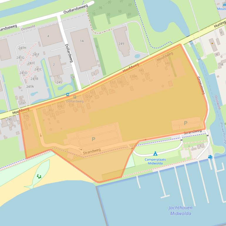 Kaart van postcodegebied 9681AP.