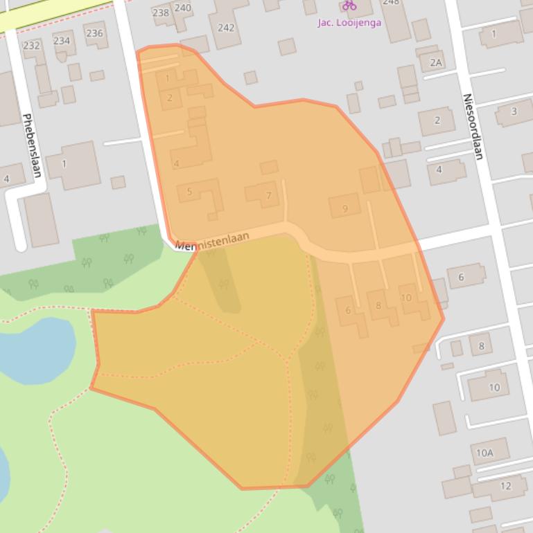 Kaart van postcodegebied 9681AS.