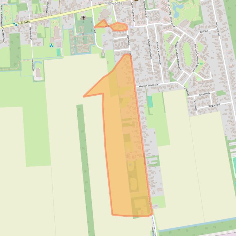 Kaart van postcodegebied 9681CM.