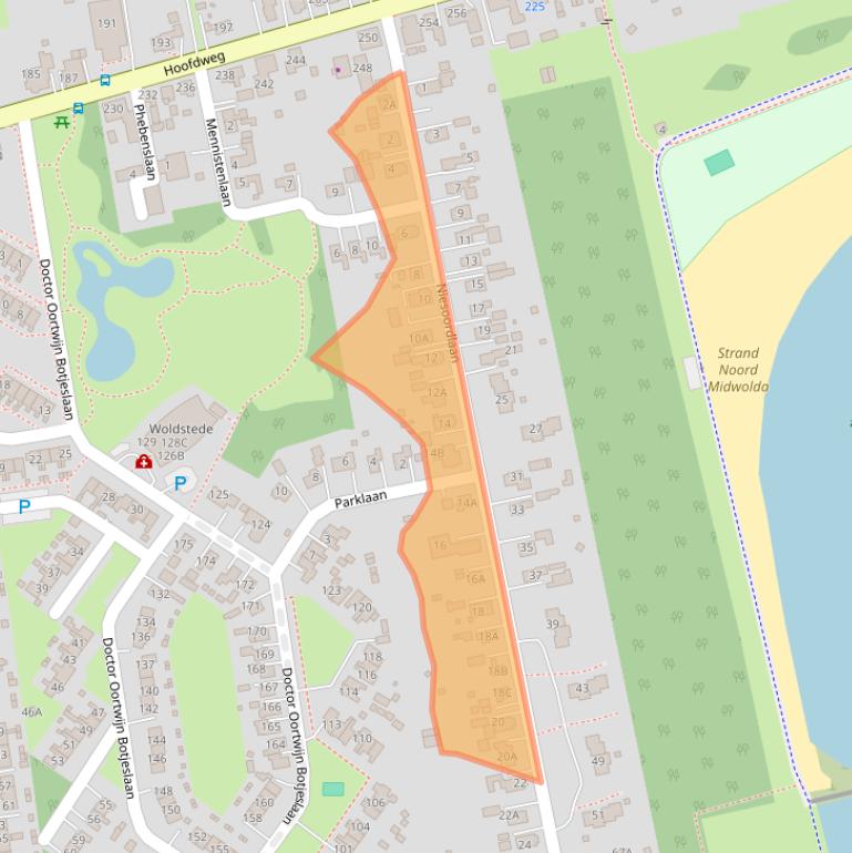 Kaart van postcodegebied 9681CW.