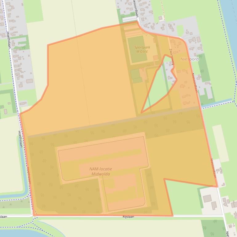 Kaart van postcodegebied 9681CZ.