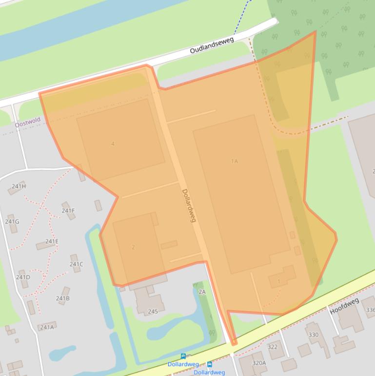 Kaart van postcodegebied 9681DA.