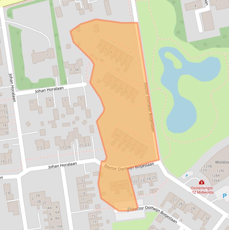 Kaart van postcodegebied 9681GA.