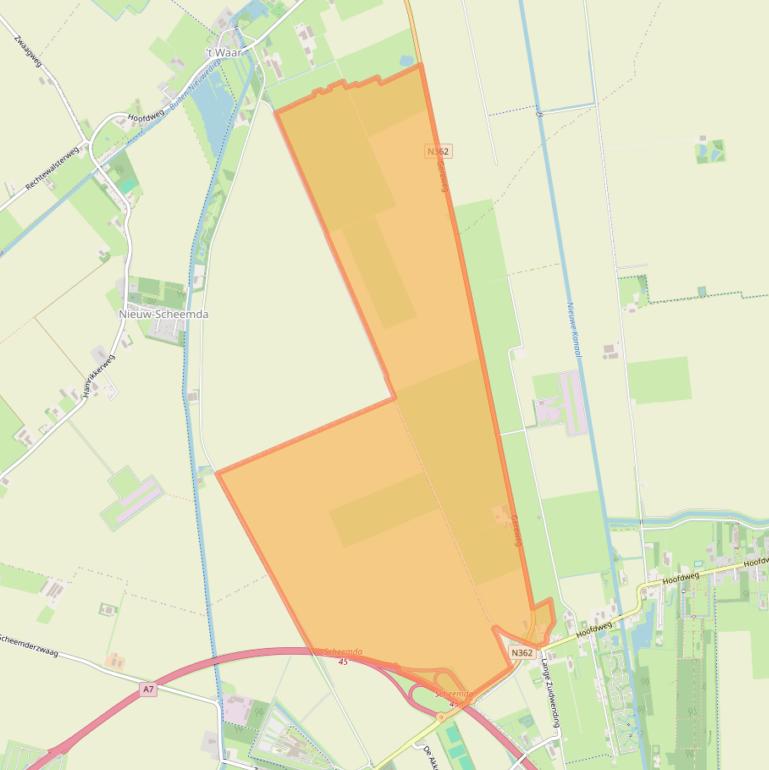 Kaart van postcodegebied 9681TN.