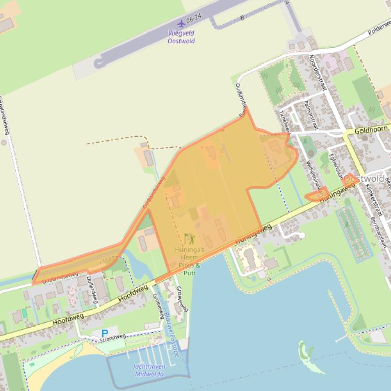 Kaart van postcodegebied 9682PA.