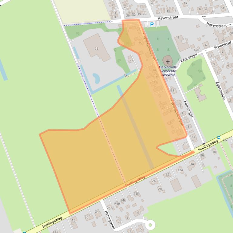 Kaart van postcodegebied 9682PC.