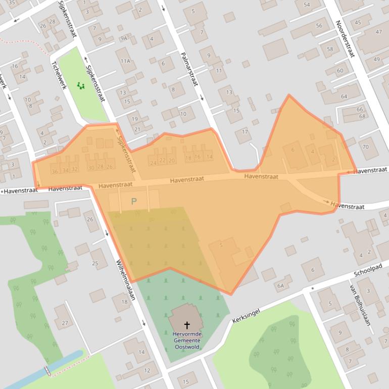 Kaart van postcodegebied 9682PL.