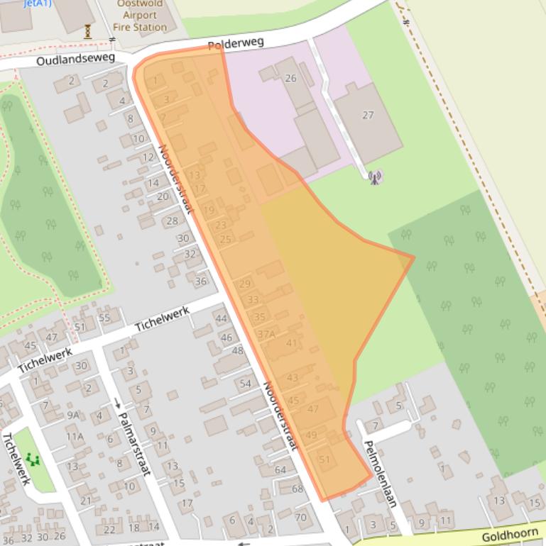 Kaart van postcodegebied 9682PR.