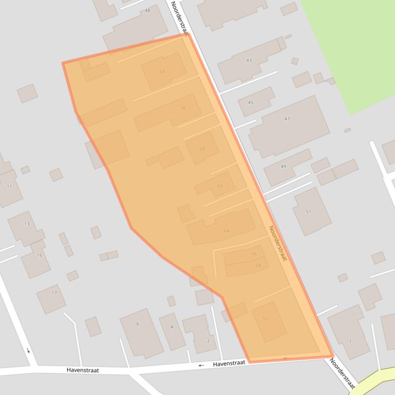 Kaart van postcodegebied 9682PT.