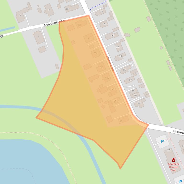 Kaart van postcodegebied 9682RG.