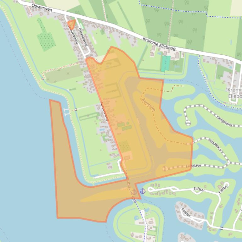 Kaart van postcodegebied 9682RL.