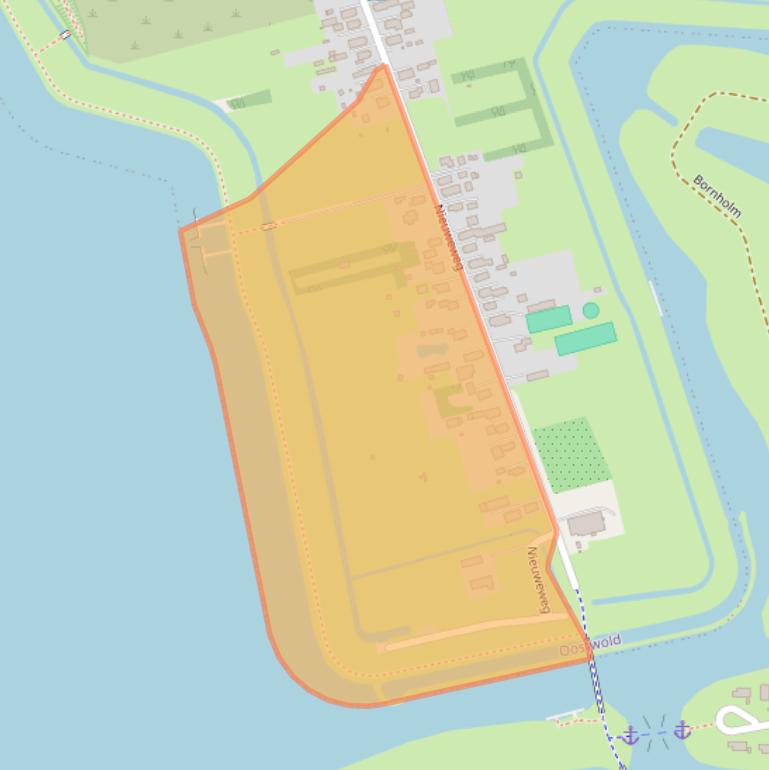 Kaart van postcodegebied 9682RN.