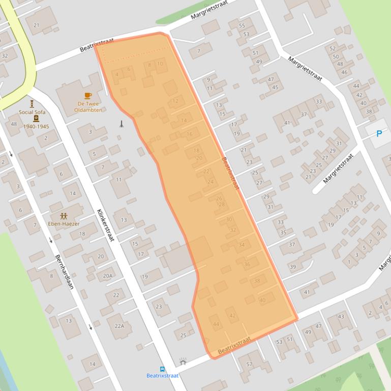 Kaart van postcodegebied 9682SE.