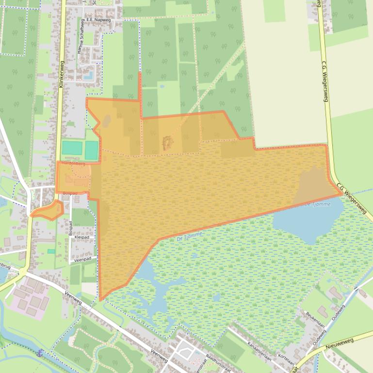 Kaart van postcodegebied 9684AM.