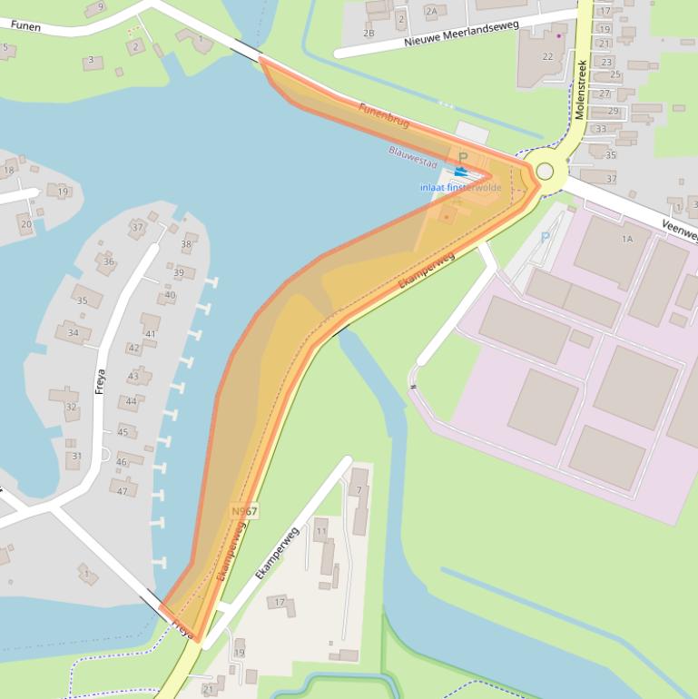 Kaart van postcodegebied 9684AV.