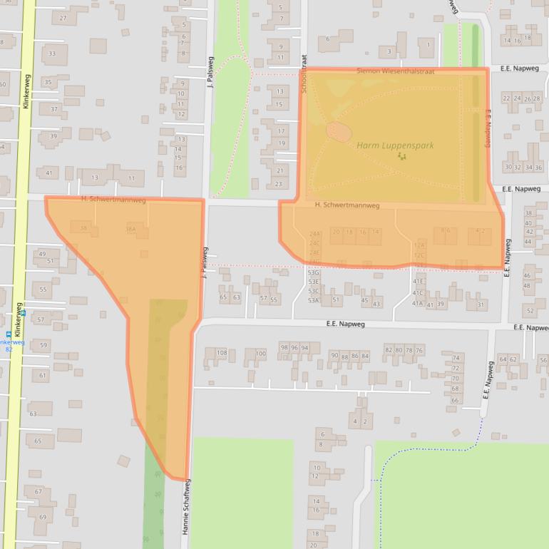 Kaart van postcodegebied 9684BB.