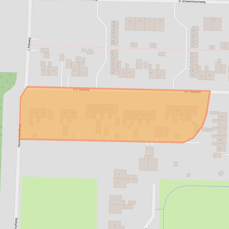 Kaart van postcodegebied 9684BJ.
