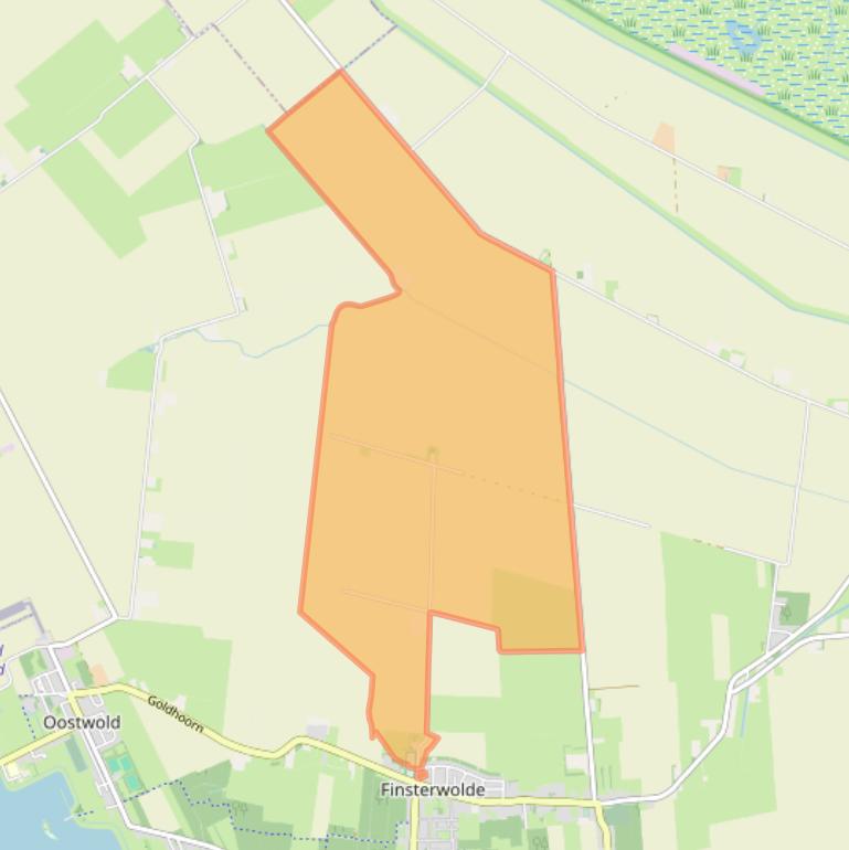 Kaart van postcodegebied 9684BN.