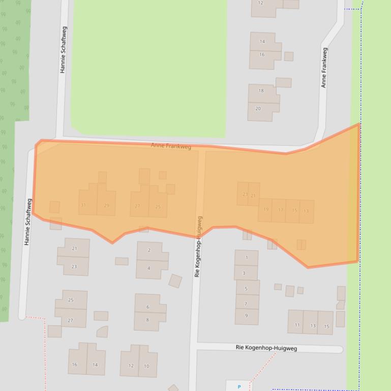 Kaart van postcodegebied 9684BR.