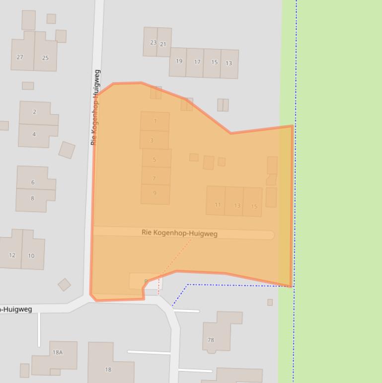 Kaart van postcodegebied 9684BZ.