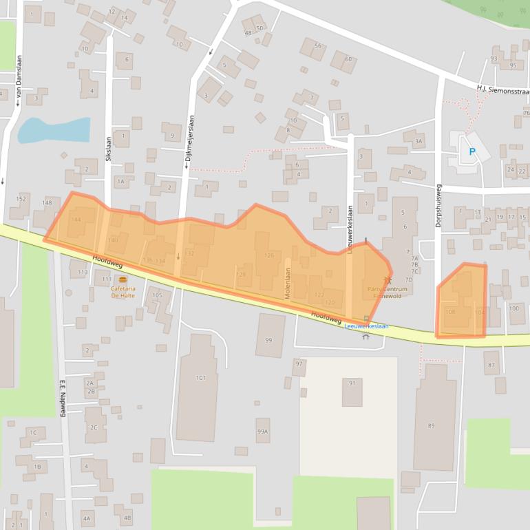 Kaart van postcodegebied 9684CL.