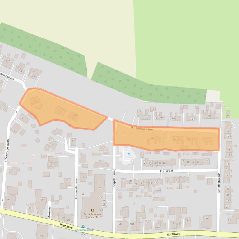 Kaart van postcodegebied 9684CT.