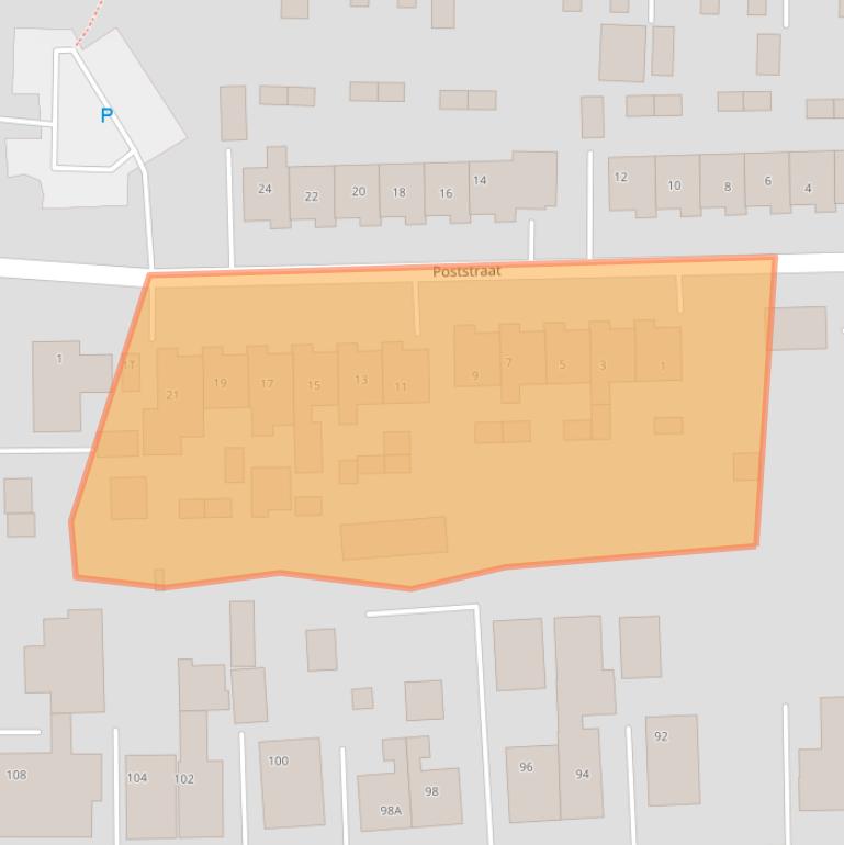 Kaart van postcodegebied 9684EE.