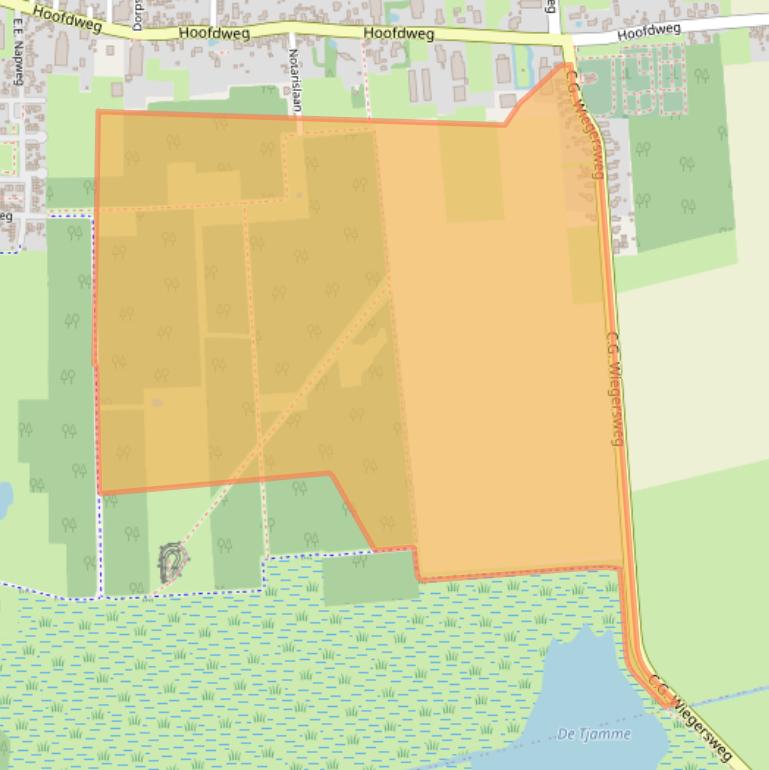 Kaart van postcodegebied 9684EL.