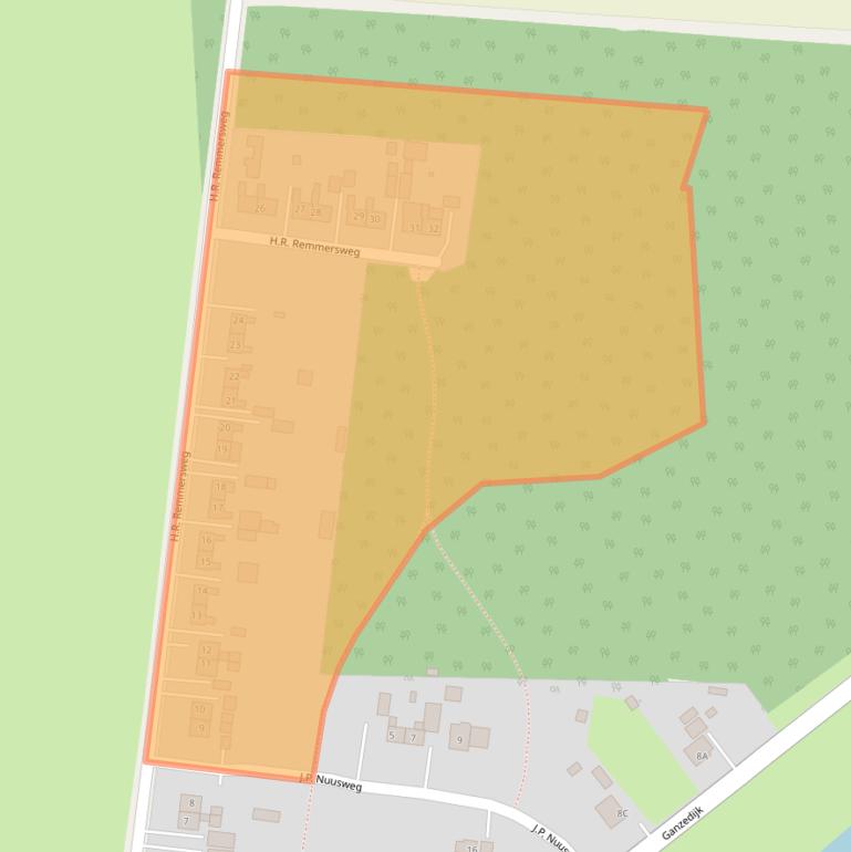 Kaart van postcodegebied 9684EV.