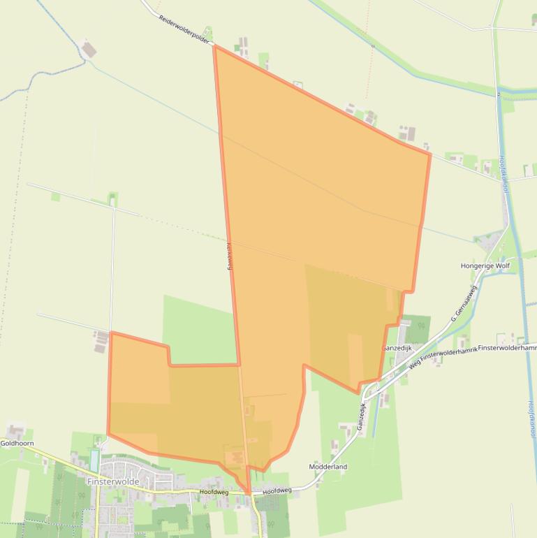 Kaart van postcodegebied 9684TT.