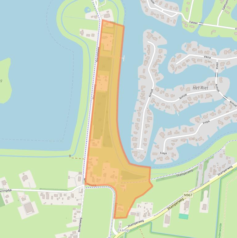 Kaart van postcodegebied 9684VC.