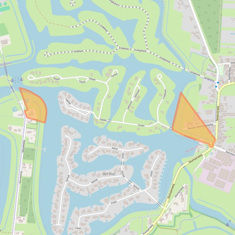 Kaart van postcodegebied 9684VP.