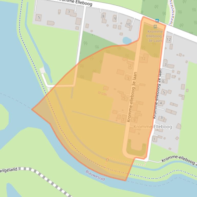 Kaart van postcodegebied 9684XE.