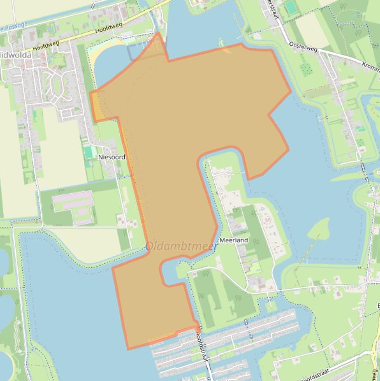 Kaart van postcodegebied 9685AA.