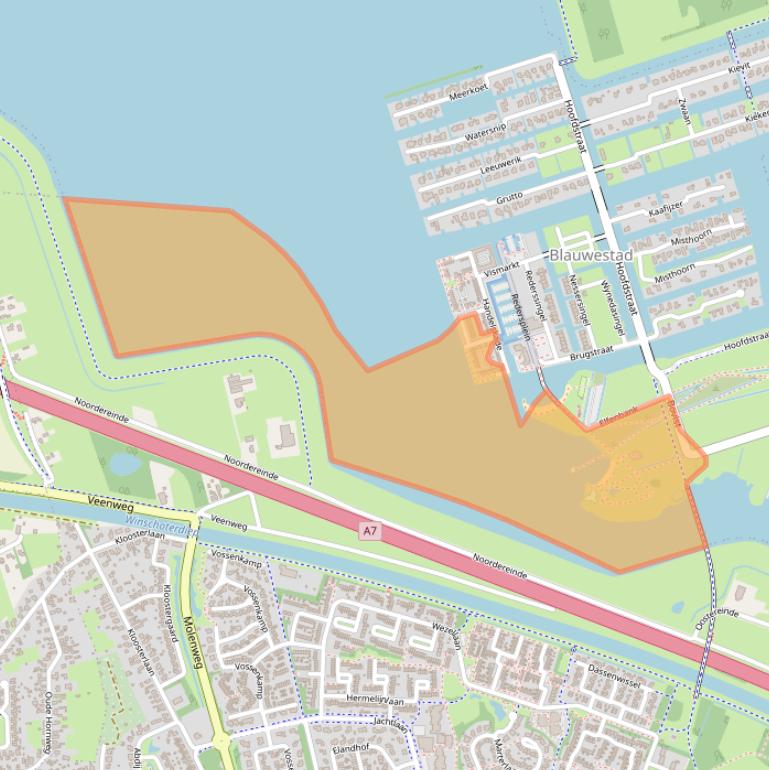 Kaart van postcodegebied 9685AP.