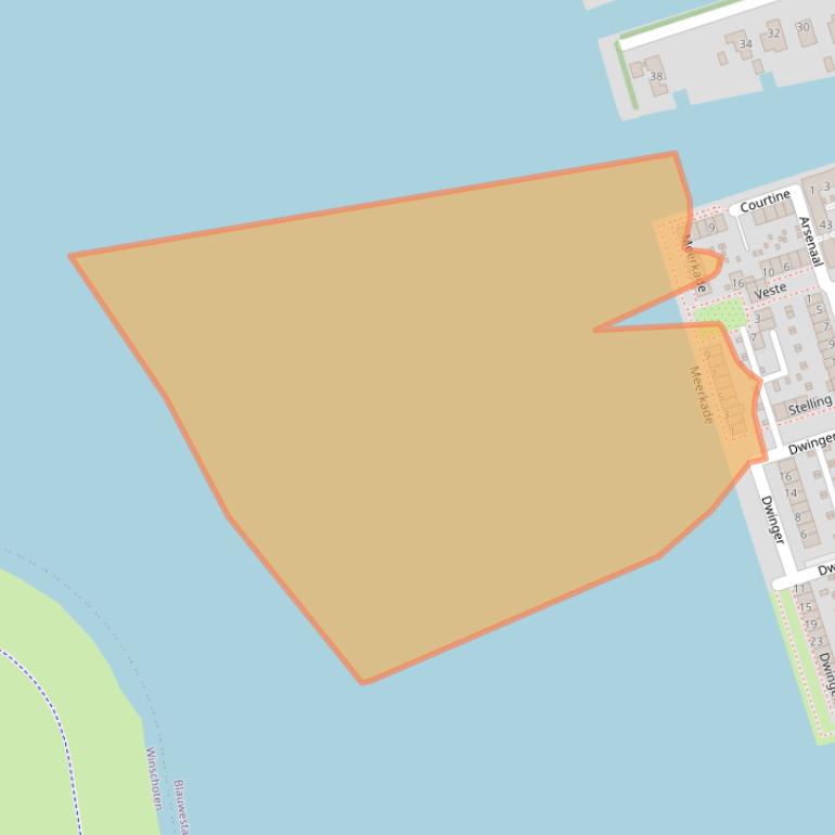 Kaart van postcodegebied 9685AS.