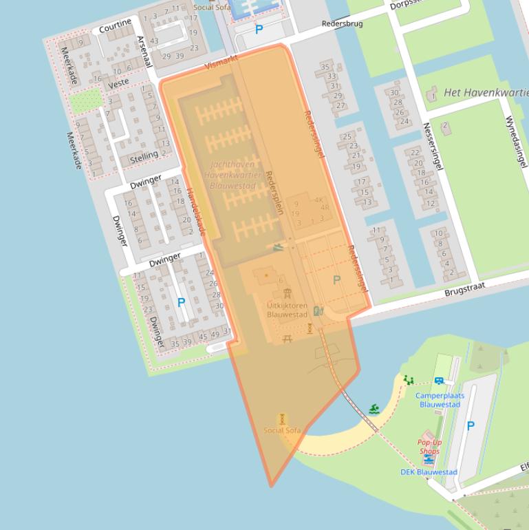 Kaart van postcodegebied 9685AW.