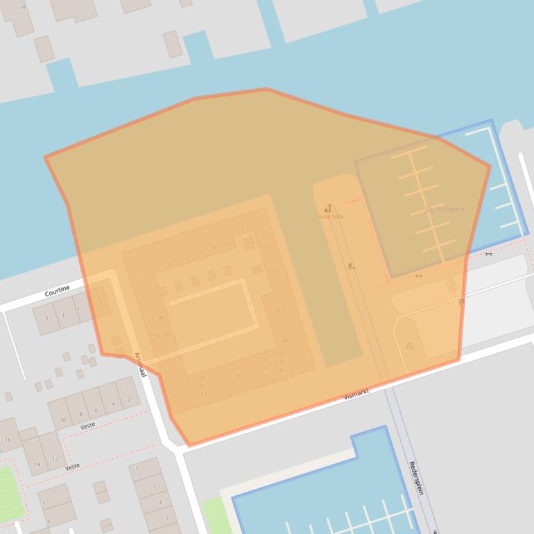 Kaart van postcodegebied 9685AZ.
