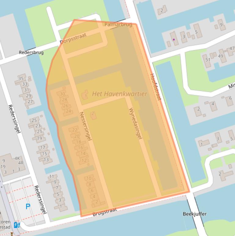 Kaart van postcodegebied 9685BB.