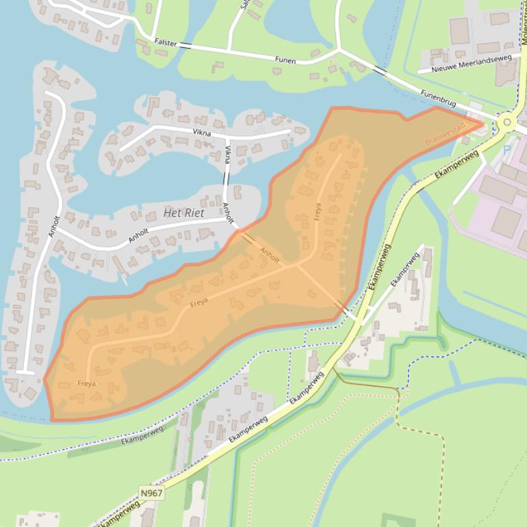 Kaart van postcodegebied 9685HA.