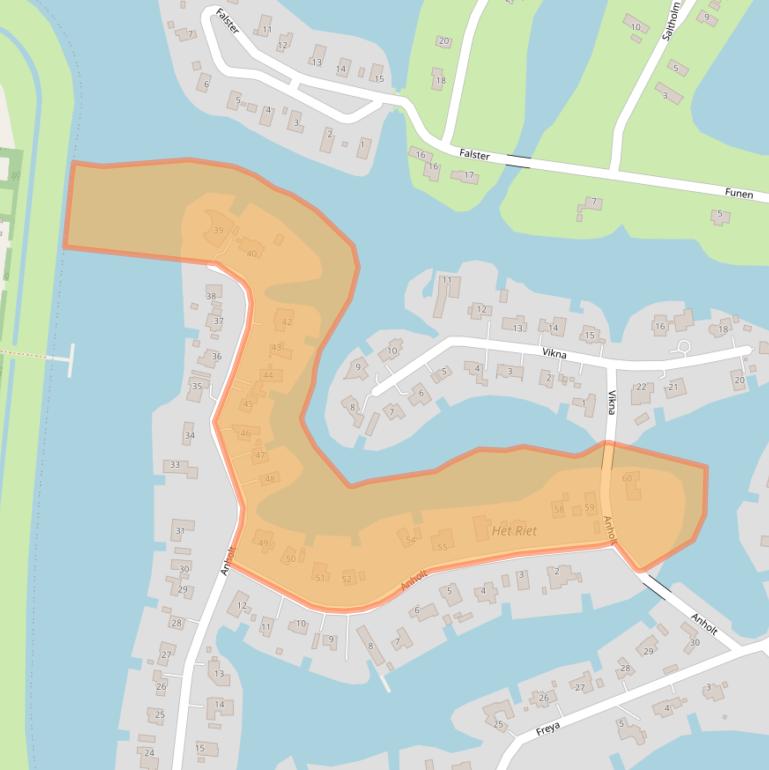 Kaart van postcodegebied 9685HC.