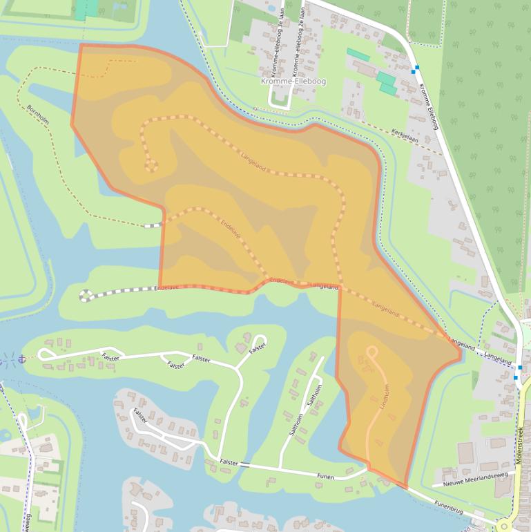 Kaart van postcodegebied 9685HJ.