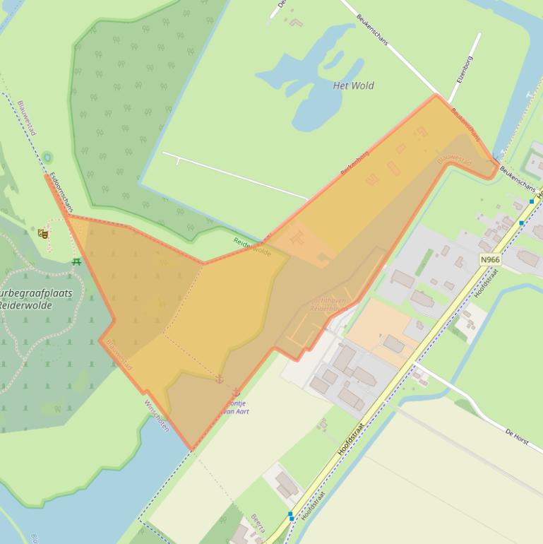 Kaart van postcodegebied 9685KA.