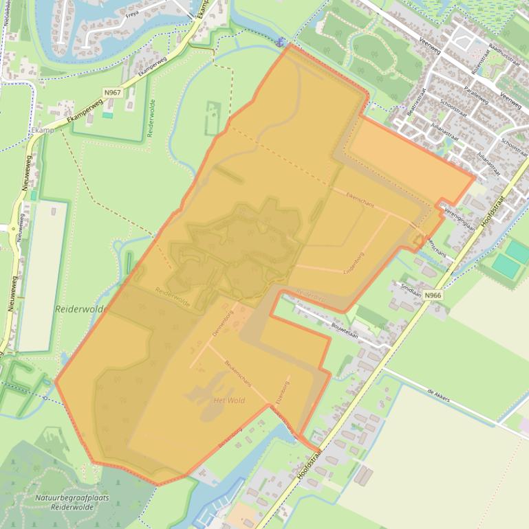 Kaart van postcodegebied 9685KE.